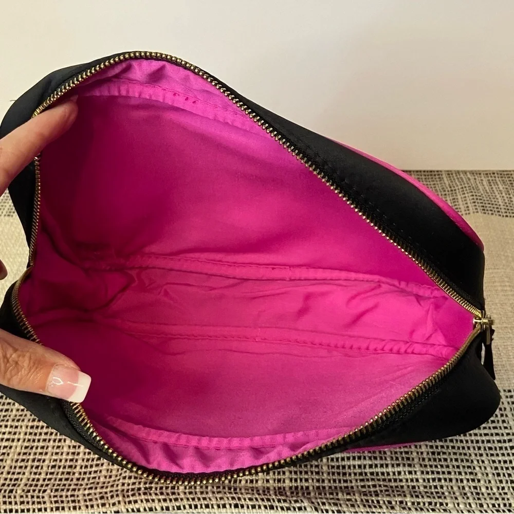 PRADA / Candy Pink & Black Cosmetic Bag